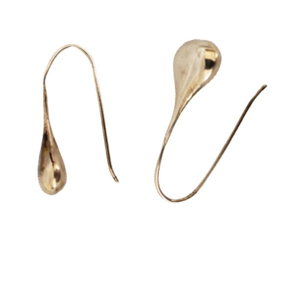 Vintage 925 Silver Drop Earrings Sterling Silver pierced Dangle Ear Wires Y2K - Picture 3 of 4